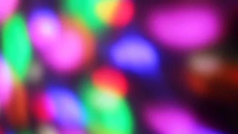 Seamless loop of soft focused spinning LED lights Video stock 85682523