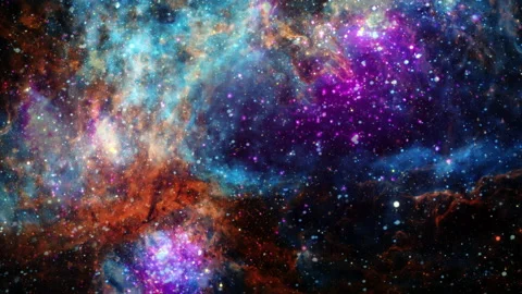 Seamless loop Space flight into NGC 6357 Diffuse Nebula Видео 140733731