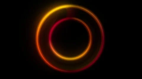Seamless loop spinning golden glowing ring 動画素材 275279451