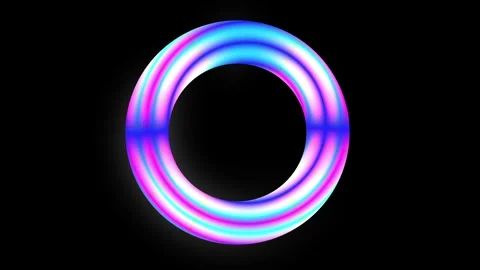 Seamless loop spinning psychedelic ring Stock Footage 275273887