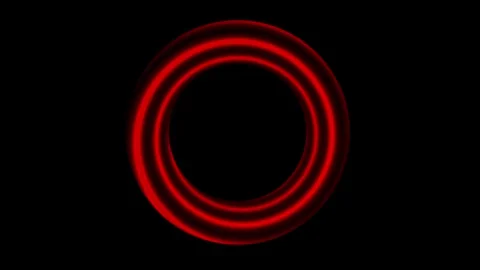Seamless loop spinning red vortex textured circle on black background. Stock Footage 270471772