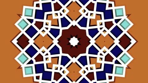 Seamless Loop Of Symmetry Pattern, Looping Abstract Background Stock Footage 201283749