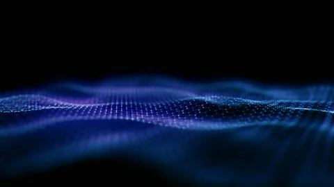 Seamless loop technology network background concept. Blue hexagonal wave digital Stock Footage 150867576