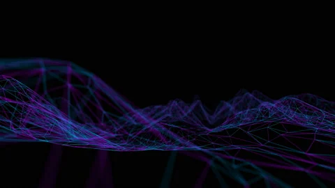 Seamless loop technology wave. Analytics ai cloud big data network. Futuristiv Stock Footage 149375305