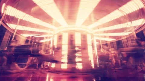 Seamless loop timelapse of merry-go-round Stock Footage 44227781