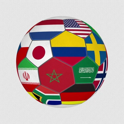 Seamless loop with transparent alpha channel animation of soccer ball Stock-Footage 334945034