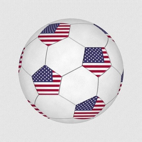 Seamless loop with transparent alpha channel animation of soccer ball Stock-Footage 334945079