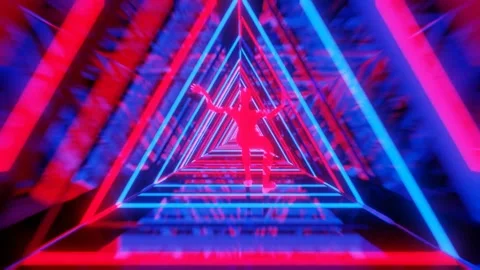 Seamless loop triangle Stock Footage 242042697