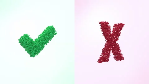 Seamless Loop True and False Sign Stock Footage 309412642