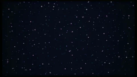 Seamless Loop of Twinkling Stars in a Deep Blue Night Sky Outer Space Background Video stock 345430072