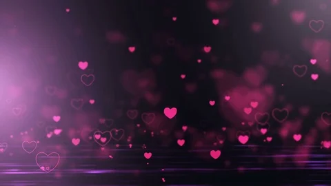 Seamless loop, valentine's day loopable abstract background, flying hearts. Stock Footage 70063346