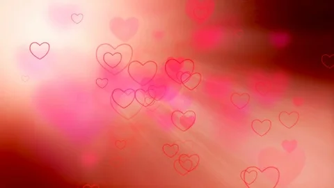 Seamless loop, valentine's day loopable abstract background, flying hearts. Stock Footage 70063994