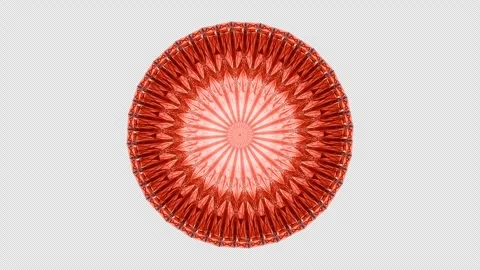 Seamless loop vibrant glowing mandala visual transparent background. 4K footage 库存影片 345451666