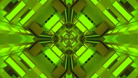 Seamless loop of a vibrant green tunnel visual experience for mesmerizing s.. Stock Footage 318933870