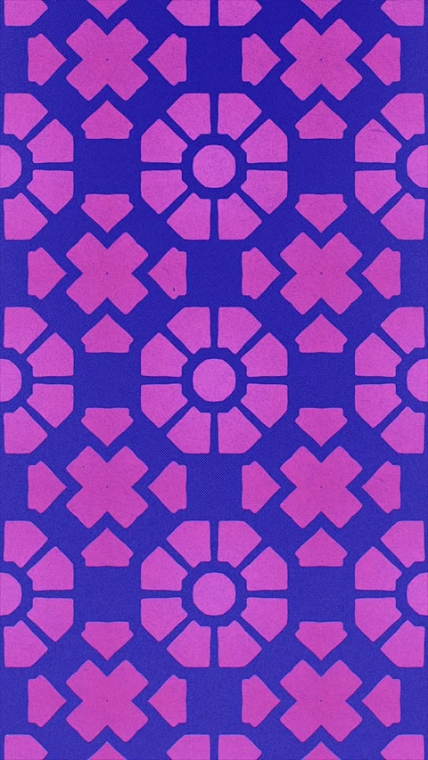 Seamless Loop of Vibrant Pink and Blue Geometric Pattern with Textured Back.. Stock Footage 302242120