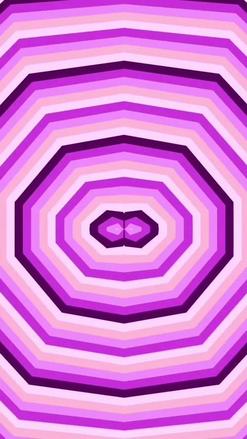 Seamless Loop of Vibrant Purple and Pink Concentric Octagon Geometric Pattern Stock Footage 328230158