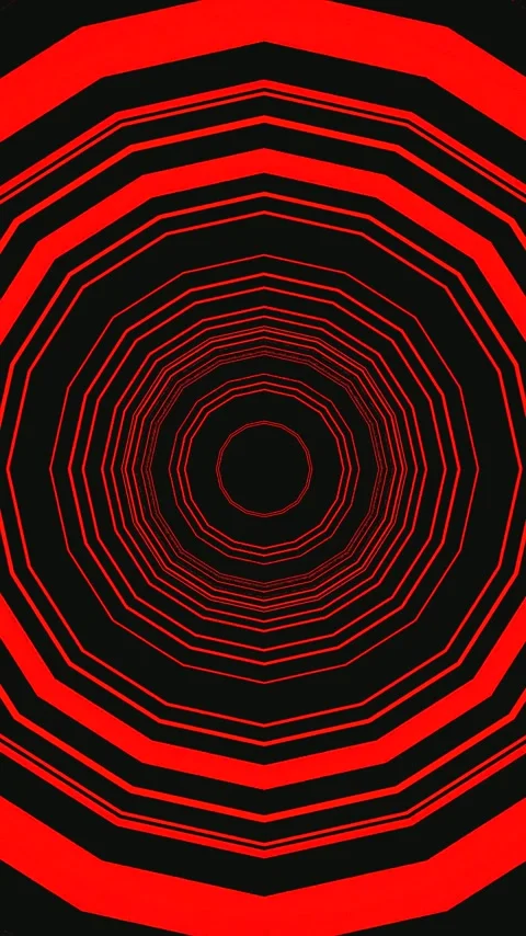 Seamless loop of a vibrant red tunnel design creating an immersive visual e.. Stock Footage 321564211