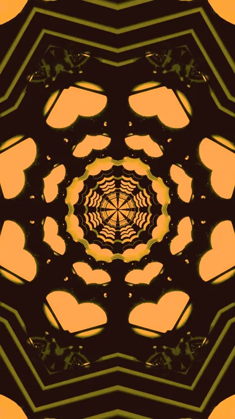 Seamless loop of a vibrant tunnel video screensaver with geometric patterns.. Stock Footage 321571066