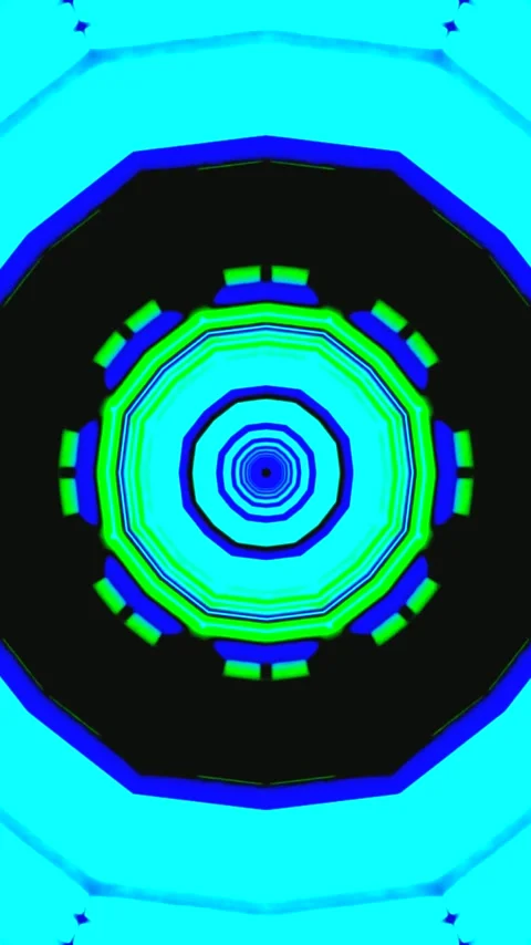 Seamless loop of vibrant tunnel visuals created for immersive video display.. Stock Footage 321572053