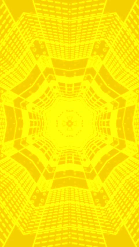 Seamless loop of a vibrant yellow tunnel creating a mesmerizing visual expe.. Stock Footage 321570445