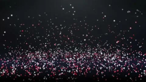 Seamless loop video. Abstract 4k blue shining glitter particles in dark space  Stock Footage 204864780