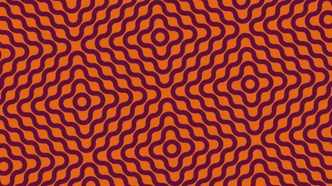 Seamless loop video of geometric shapes animation with orange wavy lines Stock Footage 278264195