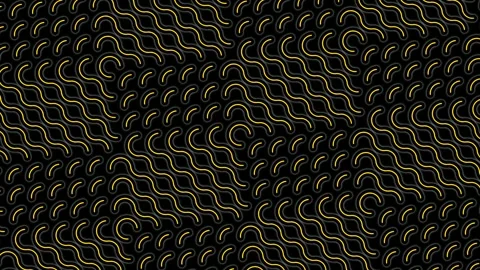 Seamless loop video of geometric shapes animation with glowing wavy lines Stock Footage 278264283