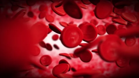 Seamless loop video of Inside Blood Vessel. Close up blood Stream inside Artery Stock-Footage 201789822