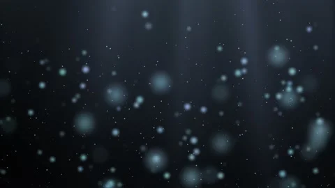 Seamless loop video. Light rays in dark underwater ocean abyss on background  Video stock 196281400