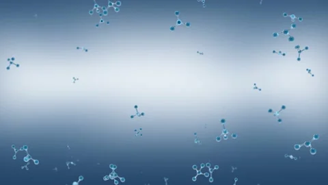 Seamless loop video of molecule model. Blue DNA structure research. Science  Stock Footage 201781069
