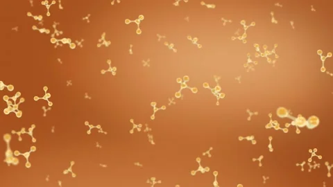 Seamless loop video of molecule model. Gold DNA structure research. Science 스톡 동영상 201781103