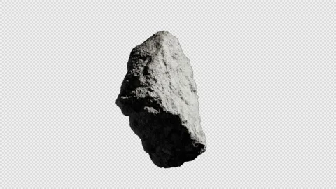 Seamless loop video. Сomet rotate. Asteroid belt. Close up asteroid in deep  Stock Footage 197411418