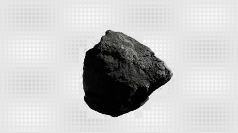 Seamless loop video. Сomet rotate. Asteroid belt. Close up asteroid in deep  스톡 동영상 197411606