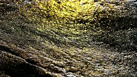 Seamless loop of warning light reflection on wet street Stock Footage 90517694