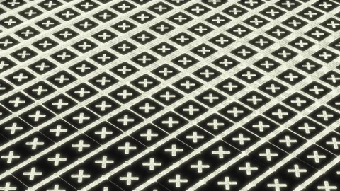 Seamless loop. Waving cross shapes. Isometric projection. Stock Footage 116978137