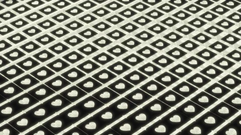 Seamless loop. Waving heart shapes. Stock Footage 116977992
