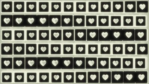 Seamless loop. Waving heart shapes. Isometric projection. Stock Footage 116978065