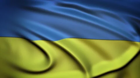 Seamless Loop Waving Silky Country Flag Ukraine Stock Footage 286345734