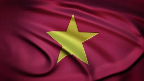 Seamless Loop Waving Silky Country Flag Vietnam Stock Footage 286345774