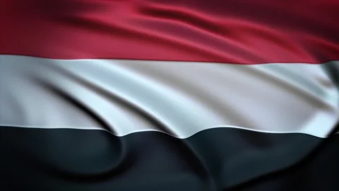 Seamless Loop Waving Silky Country Flag Yemen Stock Footage 286345777