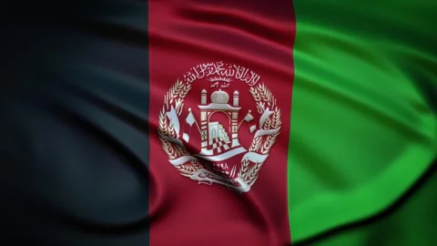 Seamless Loop Waving Silky Country Flag Afghanistan Stock Footage 286345797