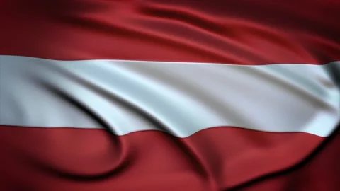 Seamless Loop Waving Silky Country Flag Austria Stock Footage 286345829
