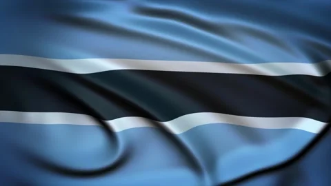 Seamless Loop Waving Silky Country Flag Botswana Stock Footage 286345886
