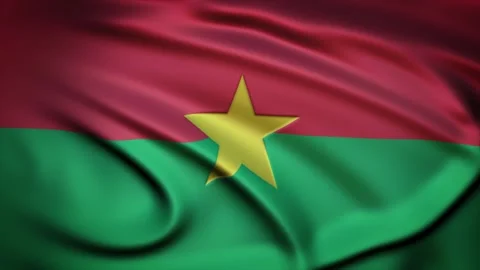 Seamless Loop Waving Silky Country Flag Burkina Faso Stock Footage 286345906