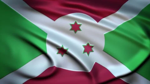 Seamless Loop Waving Silky Country Flag Burundi Stock Footage 286345911