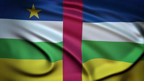 Seamless Loop Waving Silky Country Flag Central African Republic Stock Footage 286345932