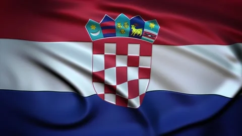 Seamless Loop Waving Silky Country Flag Croatia Stock Footage 286345959
