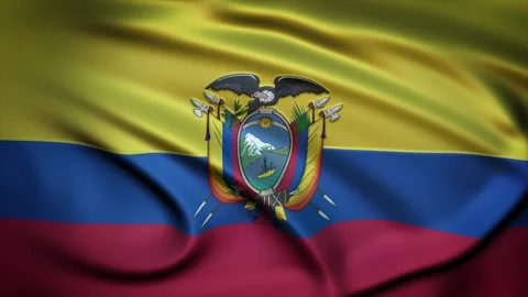 Seamless Loop Waving Silky Country Flag Ecuador Stock-Footage 286346004