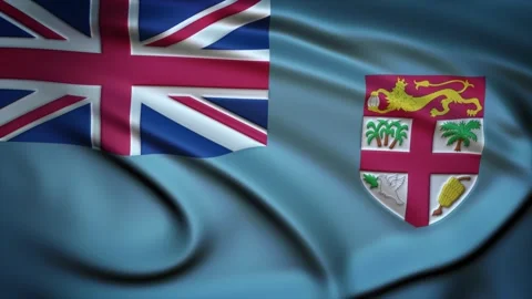 Seamless Loop Waving Silky Country Flag Fiji Stock Footage 286346038