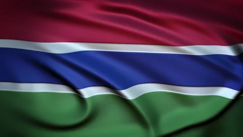 Seamless Loop Waving Silky Country Flag Gambia Video stock 286346059